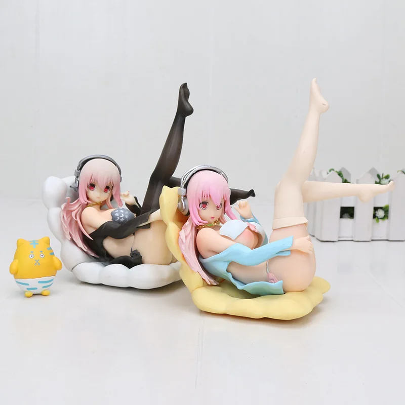 

14cm Anime Girl Figure Super Sonic Figure Toys SUPERSONICO Siting Swimsuit Ver. PVC Action Figure Collectible Model Toys Gifts