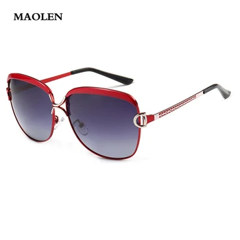 

MAOLEN Women's Oversized Luxury Brand Designer Sunglasses Polarized Sun Glasses For Women Vintage Female Ladies Oculos 2018