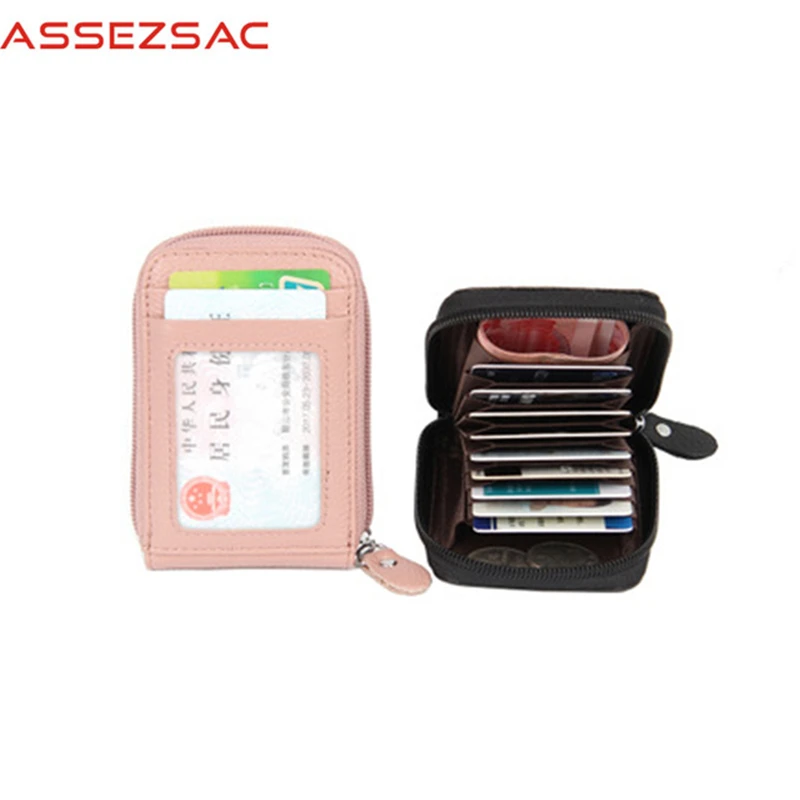 

Assez sac Unisex leather rfid anti-theft brush multi-card leather women and men fashion simple practical joker card packCD5027/j