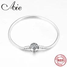 Новинка Настоящее 925 пробы серебро для женщин подарок Шарм Снежинка цепочка из змеиных костей браслеты модные ювелирные изделия