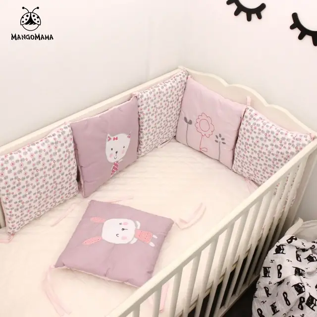6 st cke ein satz baby bett sto stange krippe bettw sche set baby bettw sche