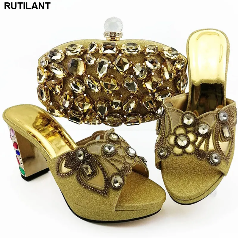 

New Arrival African Matching Shoes and Bags Italian In Women Nigerian Women Party Pumps Women Shoes and Bags To Match Set Sale