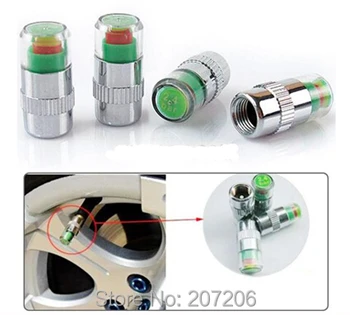 

ZUCZUG 8PCS Car Tire Pressure Monitor Valve Stem Cap Sensor Indicator 3 Color Eye Alert 2.4bar