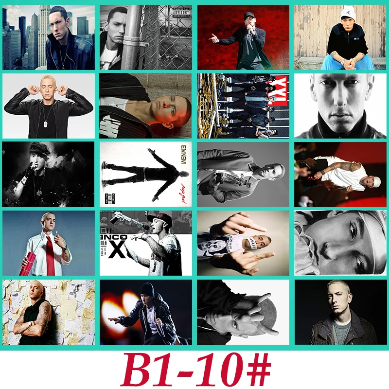 B1-10# Eminem Классическая серия стикер 20/шт ПВХ наклейка Дорожный чемодан велосипед Телефон раздвижная пластина Граффити стиль