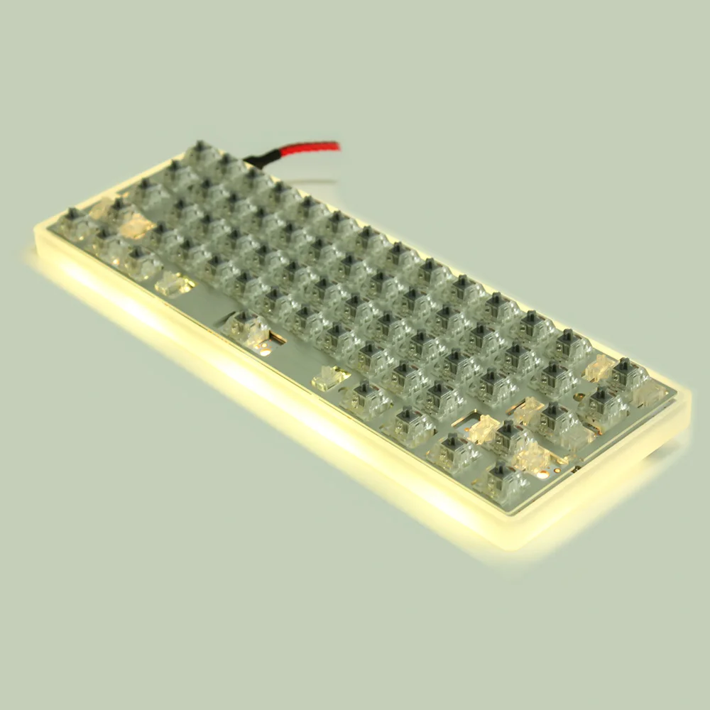 YMDK 64 Minila стальная пластина программируемая подложка YD60MQ QMK RGB PCB для 60 DIY