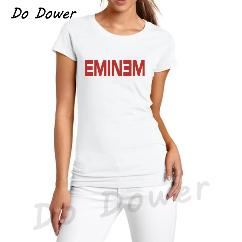 Новинка 2018 женская футболка с коротким рукавом буквенным принтом Eminem первая