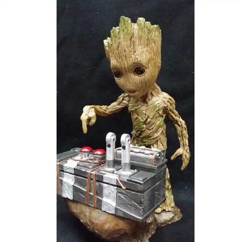 17 Modele Resine Gardiens De La Galaxie Bebe Caractere R Push Bombe Bouton Figure Statue Jouet Aliexpress