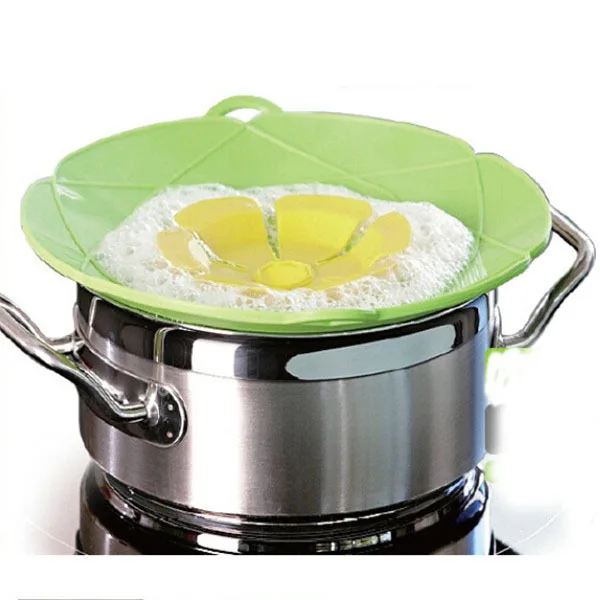 Multifunction Flower Shape Silicone Stop Spill Cover Lid High Temperature Resistant Pan Cover