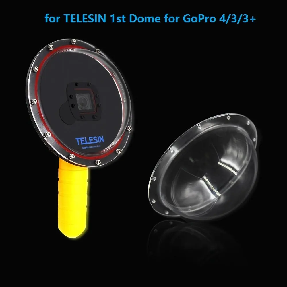 TELESIN 6 дюймов купольный порт Прозрачная крышка Замена для GoPro Hero 5 7 4 3 + Xiaomi Yi 4K DJI Osmo