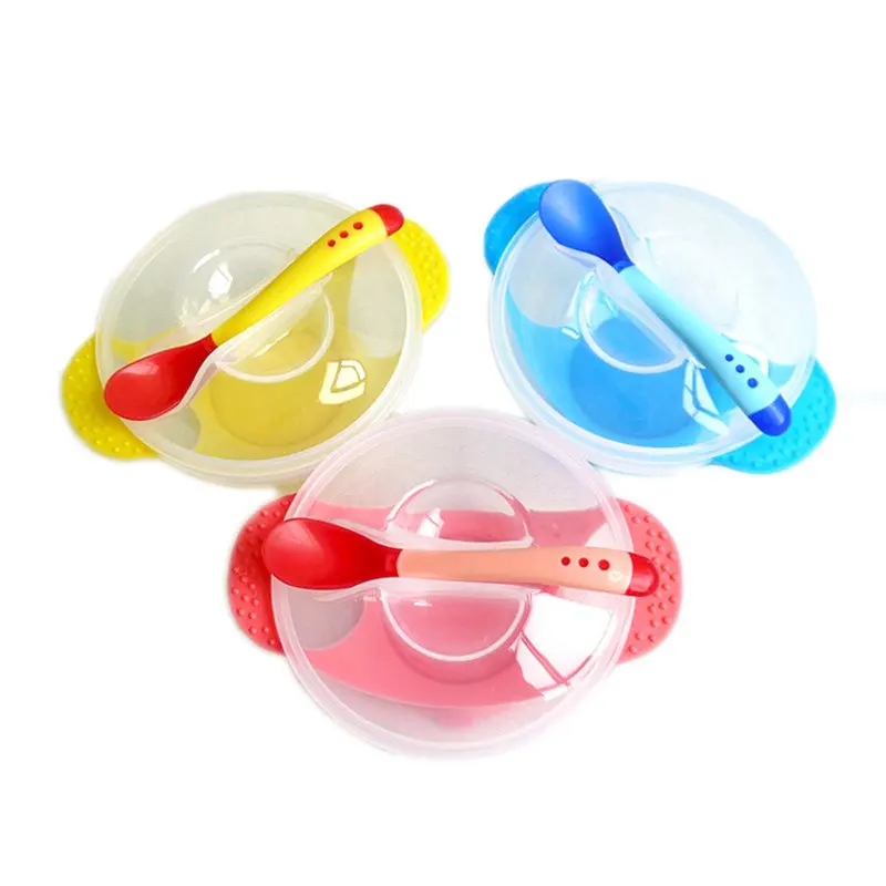 New Baby Kids Toddler Suction Bowl Temperature Colour Changing Spoon Feeding Set New Baby Kids Toddler Suction Bowl Temperature Colour Changing Spoon Feeding Set