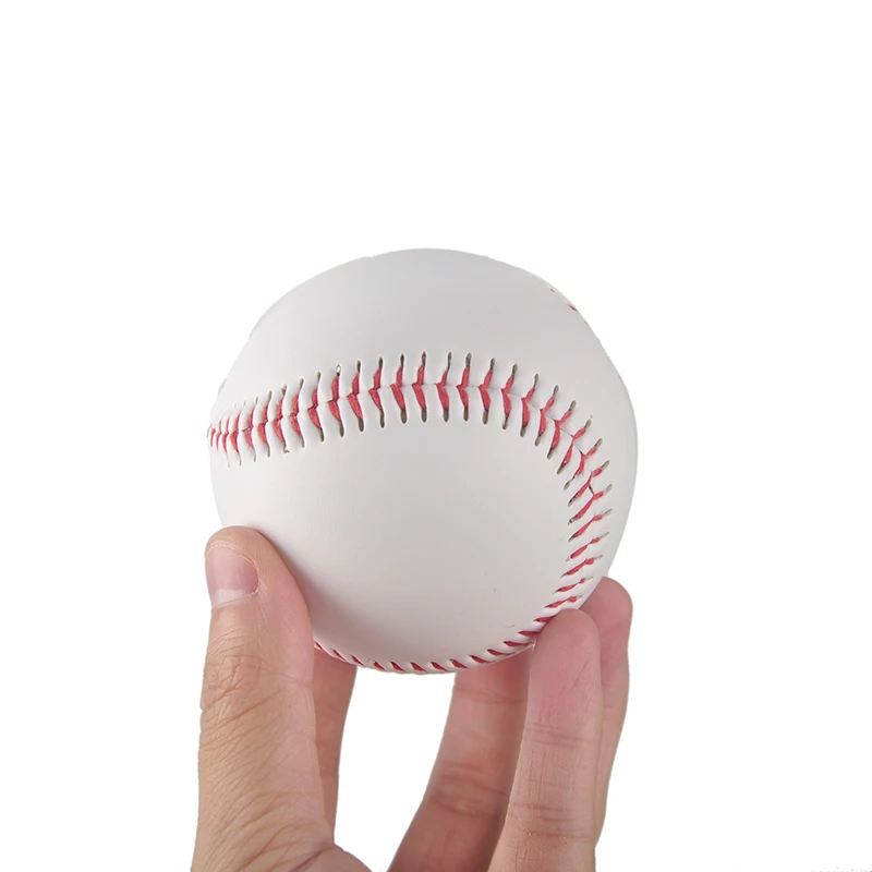 9 "ручной работы Бейсбол S ПВХ верхняя Резиновая внутренняя мягкая Бейсбол Мячи Софтбол мяч обучение упражнения Бейсбол шары для детей белый
