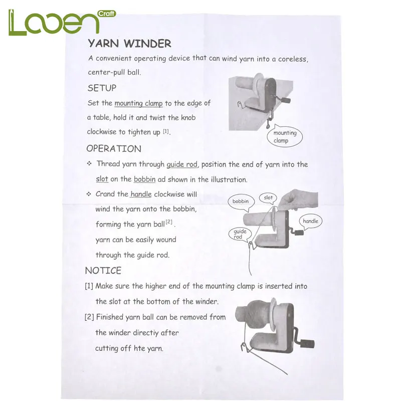 Looen ручная машина для намотки пряжи практичная струнная пряжа роликовая нить шарик для намотки шерсти Игла DIY Искусство ремесло швейные инструменты