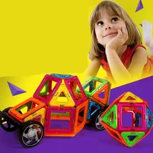 Hot! 42Pcs/Set Magnetic Designer Building Blocks Models & Building Toy Plastic DIY Bricks Children Learning & Educational Toys