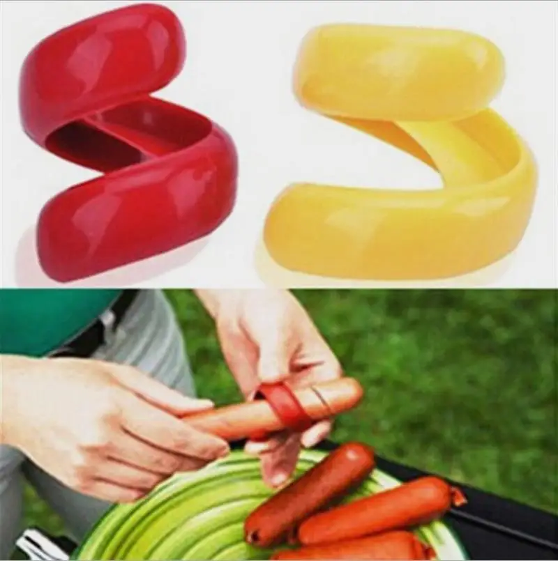 2 Pcs/Set Sausage Cutter Set Food Grade Plastic Manual Fancy Sausage