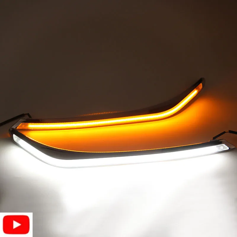 LYQ Lampever Car Headlight LED Eyebrow Daytime Running Light DRL With