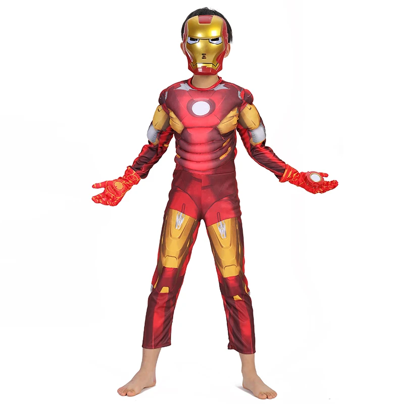 Iron Man 3 Patriot Muscle Child Superhero Halloween Costume Kids Fantasy Fancy Dress Avengers Superhero Carnival Party Disfrace