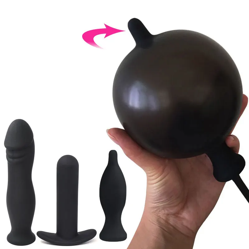 Super Large Inflatable Huge Silicone Anal Plug Max 12cm Dildo Pump Anal