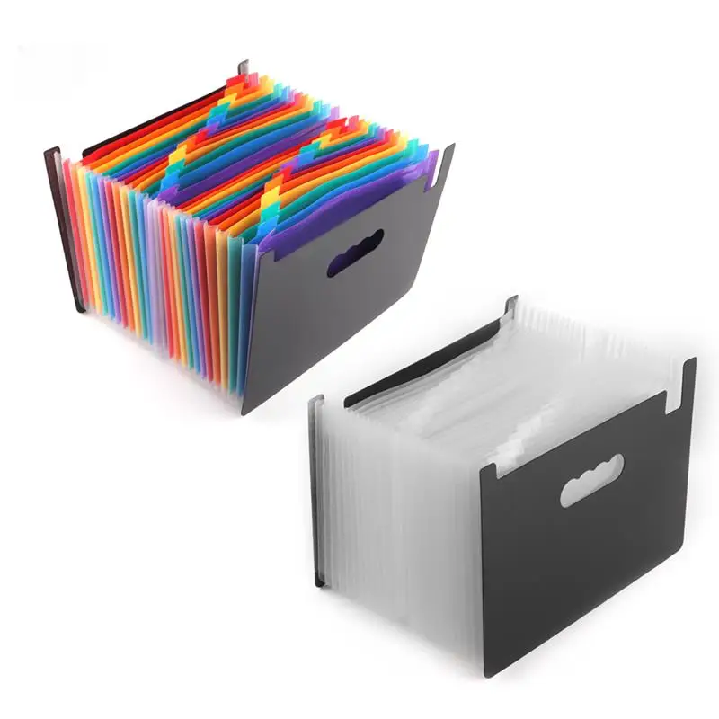 

24 Pockets Expanding File Folder Portable Accordion File Folder A4 Expandable Business File Organizer with Label Classify