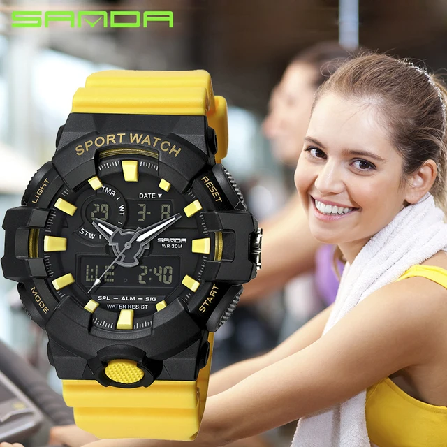 Buy Hot!!! SANDA New Fashion Women Sport Watches Waterproof Ladies LED Digital