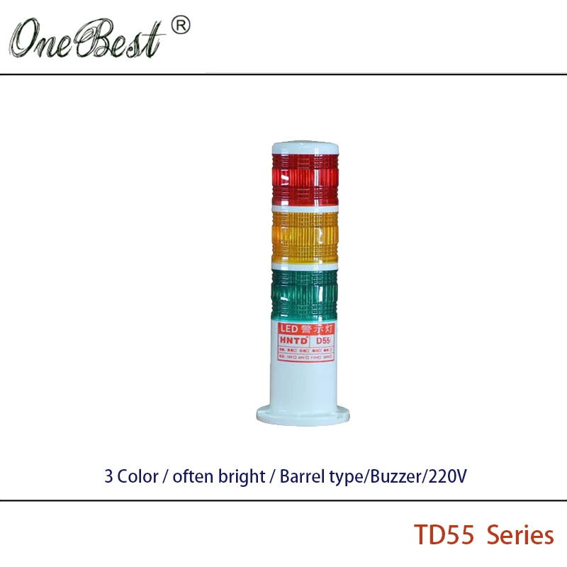 Hntd Sinal de Led 24v Indicador de Luz de Advertência Semaphores Td55 tipo Barril Cores Frequentemente Brilhante Cnc Lâmpada de Ferramentas - Imagem 3