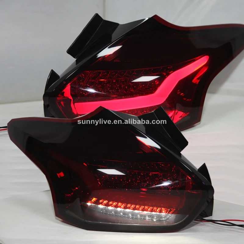 

For Focus LED Strip Tail Lamp For FORD Hatchback 2015-2017 Year Dark red