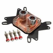 Universal Platform CPU Water Cooling Block Cooler Waterblock 50mm Copper Base Cool 10mm Dia Inner Channel for AMD