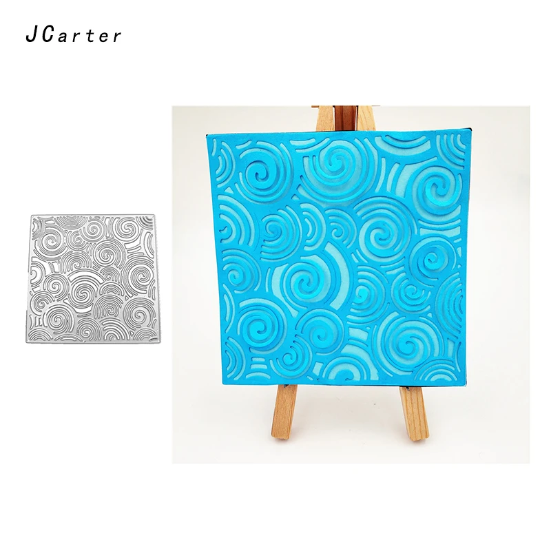 

JC 2019 New Arrival Surge Wave Stencil Metal Cutting Dies for Scrapbooking DIY Embossing Folder Paper Card Handmade Album Crafts