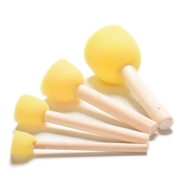 20pcs Round Sponges Brush Set Stencil Sponge Brushes DIY Painting