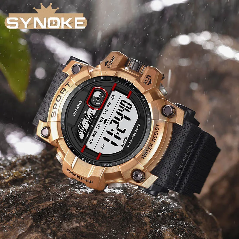 

Sports Electronic Watches Men Analog Digital Military Army LED Waterproof Wristwatch Luxury Men Relogio Masculino 2018 Best Gift