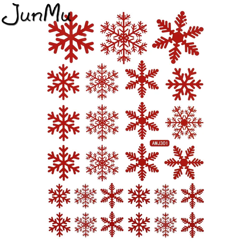 27PCS Christmas Frozen Snow Flakes Wall Sticker Set Removable Vinyl Art Decal Window Stickers Children Christmas Wall Decor
