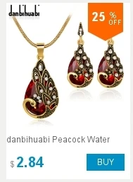Danbihuabi Модный комплект ювелирных изделий из розового золота с кристаллами ожерелье кольцо серьги женский подарок на день рождения Свадебный комплект ювелирных изделий