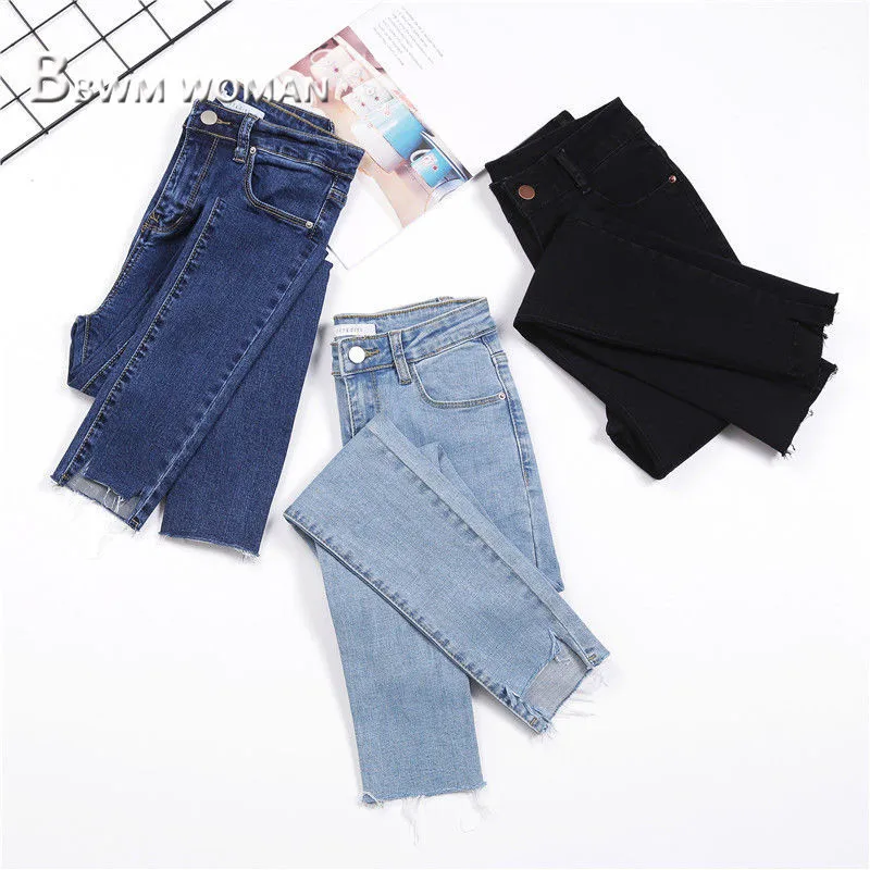 Узкие женские джинсы 3 цвета на выбор, обтягивающие женские штаны
