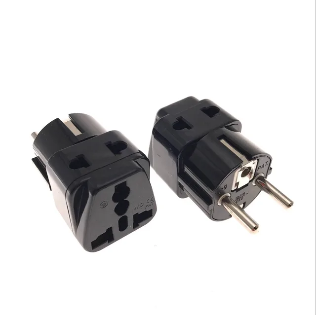 1to2 ways German conversion plug Germany Indonesia Travel AC Power Adapter Plug US AU UK EU 4