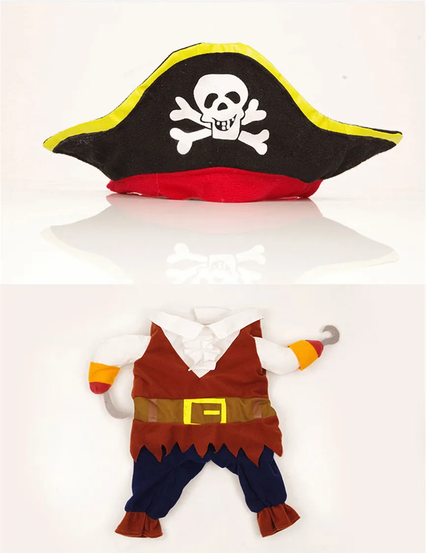 Милый пиратский костюм на Хеллоуин, крутая Милая собачка, костюм для косплея, одежда для маленьких собак, B035