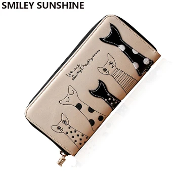 

SMILEY SUNSHINE big cat coin purse women cute girls cartoon wallets kawaii money bag ladies coin purse holder coin wallet 2018