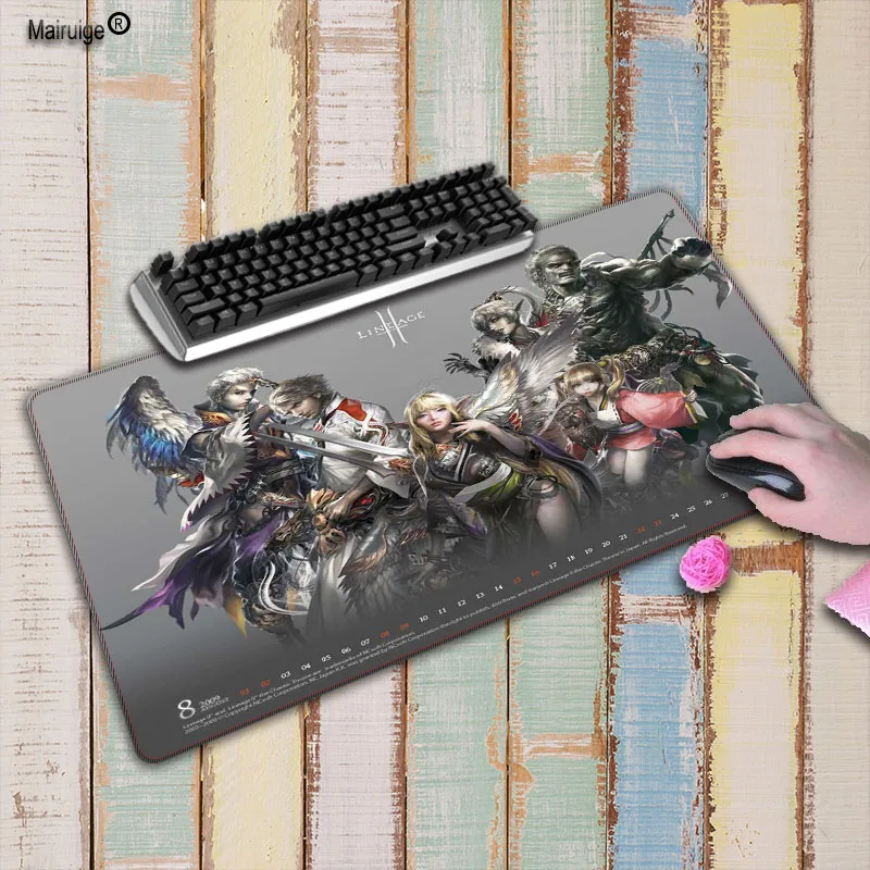 Очень большой коврик для мыши Mairuige lineage 2 игровой противоскользящий из