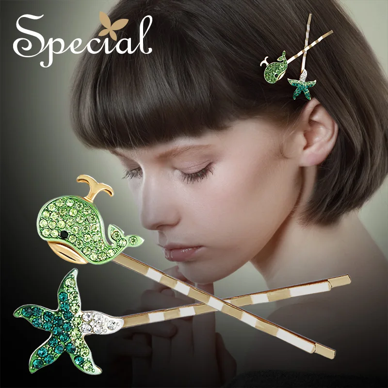 

The SPECIAL New Fashion euramerican starfish whale hair accessories female cute hairpins for women, S1859H