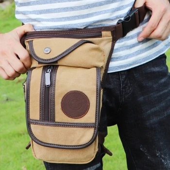 

THINKTHENDO Men Nylon Tactical Motorcycle Riding Hip Fanny Pack Waist Thigh Drop Leg Bag