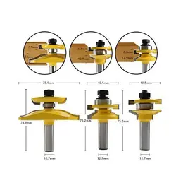 3 шт./компл. диаметр 1/2 "хвостовик фрезерные деревообрабатывающие станки бурильные долото инструмент резка карбида маршрутизатор комплект