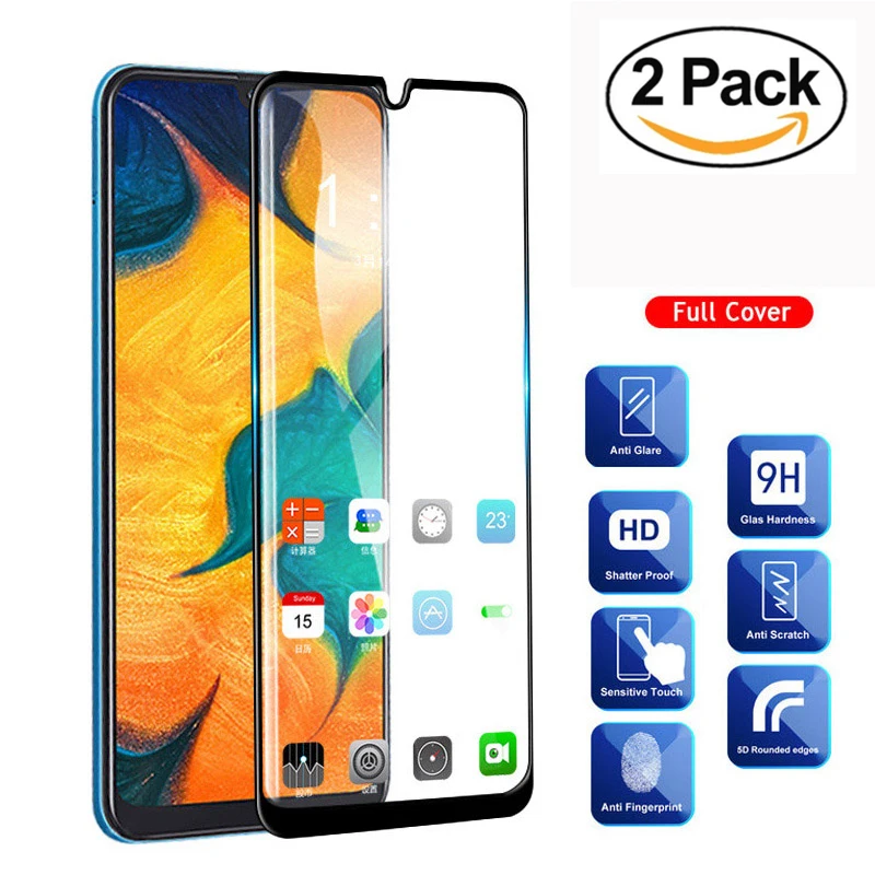 2 шт Samsung A50 стекло на Galaxy A70 A40 A30 Защитное для samsung A90 A10 A20 закаленное защиты