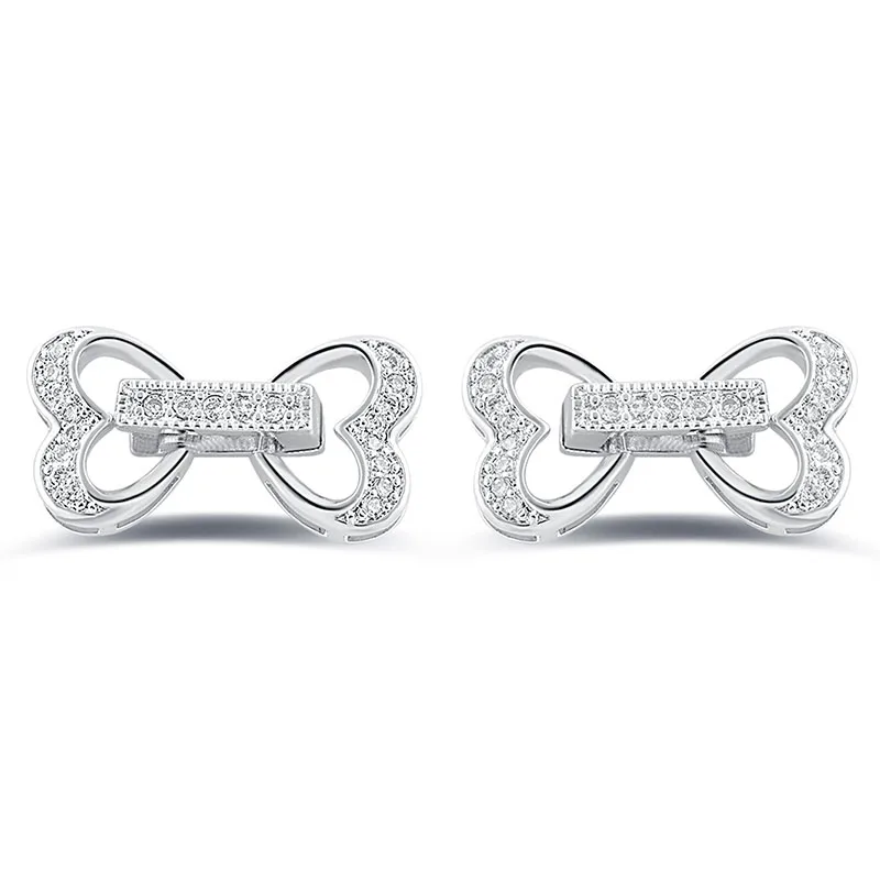 

Flower Copper Clasps Hooks Connector Closure Clasps Handmade CZ bowknot Connector Clasps Beads For Connector Clasps Accessories