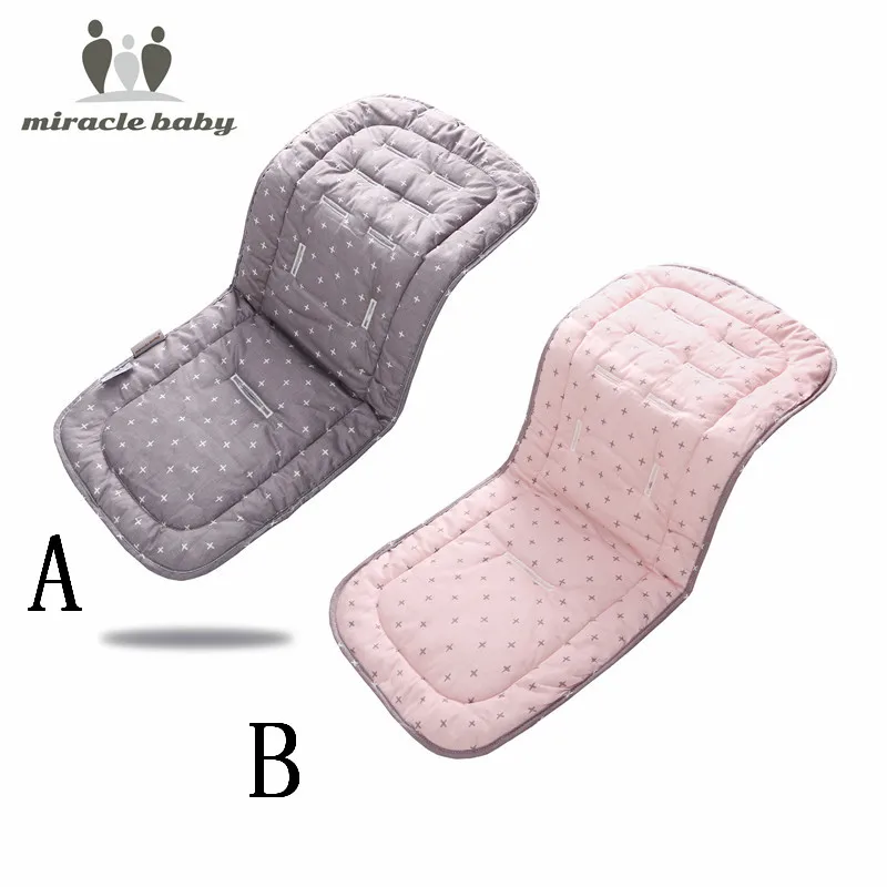 2 sides Cotton Baby Stroller cushion Seat pad Infant Prin Diaper Pad Changing Mat Seat Pad For Unisex Pram Stroller Accessories best stroller for kid and baby