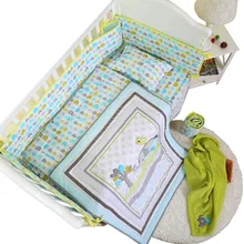 4 шт. милый слон Детский Комплект постельного белья детская люлька белье для детской кроватки одеяло в кроватку защитный бортик кровать юбка