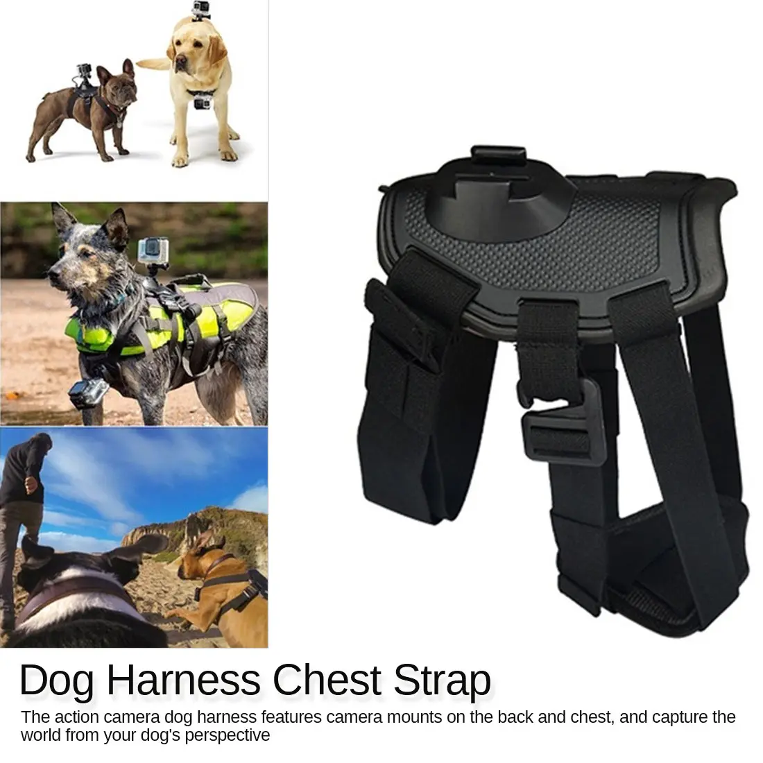 

Dog Harness Chest Strap For GoPro Hero 6 5 4 3 SJCAM SJ5000 SJ7 Xiaomi Yi 4K Lite H9 Dog Fetch Belt Mount for Go Pro Accessory