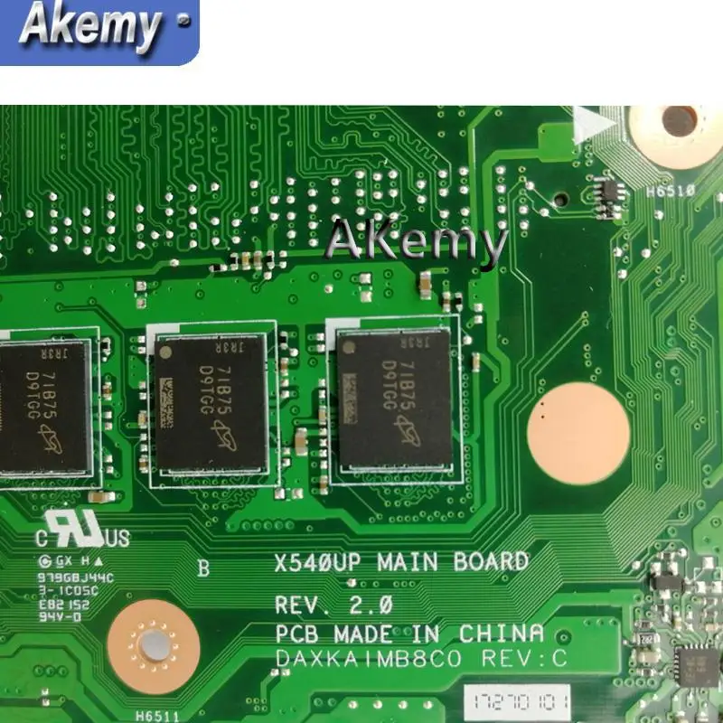 Akemy X540UP laptop Motherboard X540UP X540U A540U R504U Mianboard i5-7200 4GB RAM