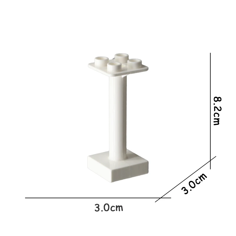 Большие частицы строительные блоки крыша стены двери окна аксессуар дом набор собрать кирпичи совместим с Duplo Детские DIY игрушки подарок - Цвет: White Column88