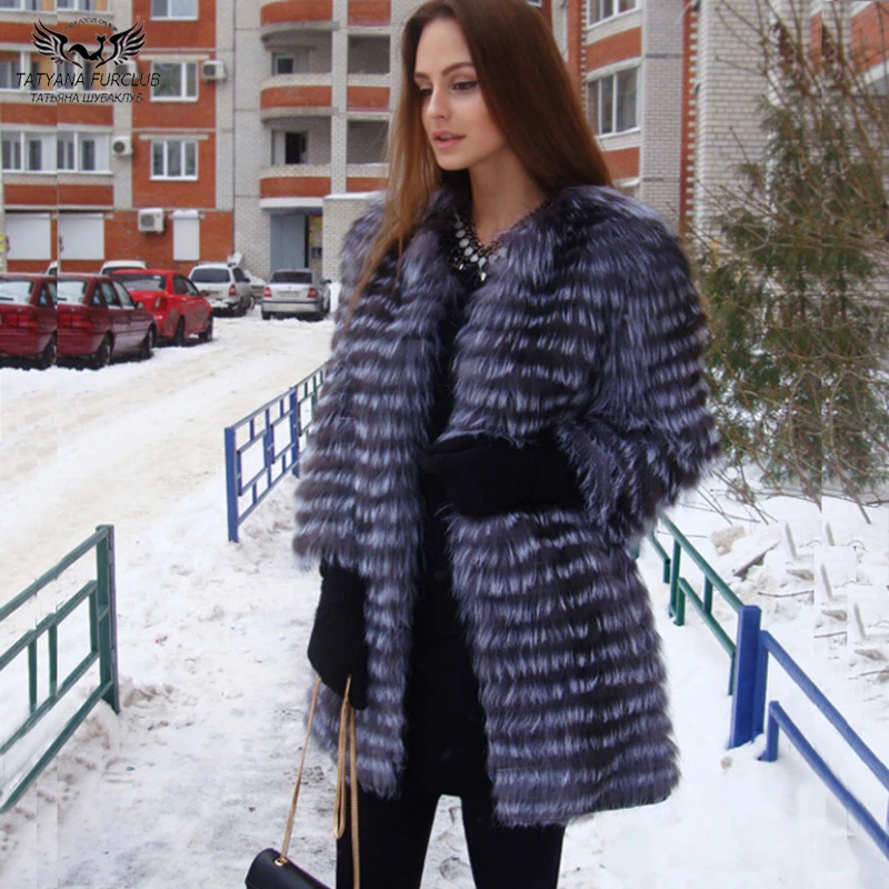 Натуральный мех Women Silver Fox Fur Coat пальто женское пуховик Plus Size S-8XL женские пальто