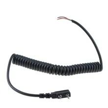 Замена DIY K Head 2 pin 4 провода PTT микрофон динамик кабель пружинная линия для Baofeng UV5R UV-5R Kenwood TK370 Linton рация