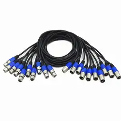 Dyue 10 шт./лот DMX кабель 3.5ft XLR 1 м 3pin сигнала соединения экранированный XLR кабель для мужчин женский для перемещения головы Fogger par может