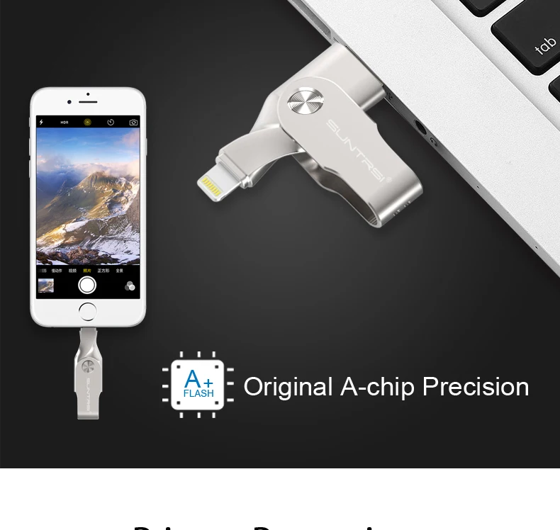 Suntrsi USB флешка для iphone 32 GB 64 ГБ высокое Скорость USB 3,0 Pen Drive 128 ГБ mfi-контроллеров металлическая подвеска 128 ГБ USB флэш-памяти для IOS